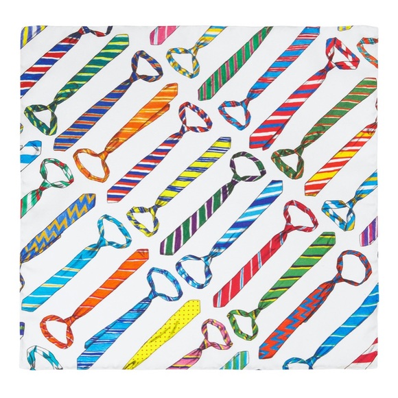NWT TM LEWIN Colourful Ties Silk Pocket Square - Picture 2 of 7